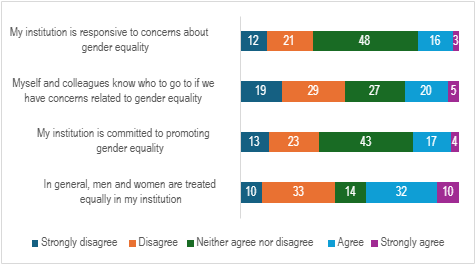 Perceptions of gender equality in 2020 (n=489)